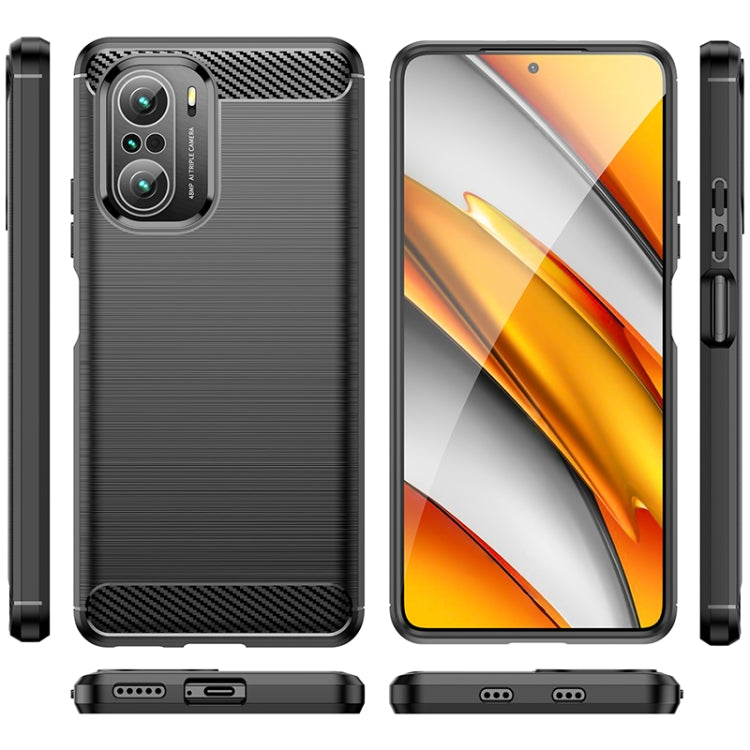 For Xiaomi Redmi K40 / K40 Pro Brushed Texture Carbon Fiber TPU Case