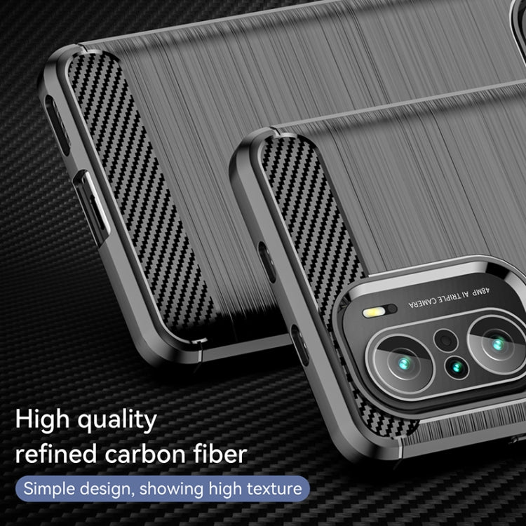 For Xiaomi Redmi K40 / K40 Pro Brushed Texture Carbon Fiber TPU Case