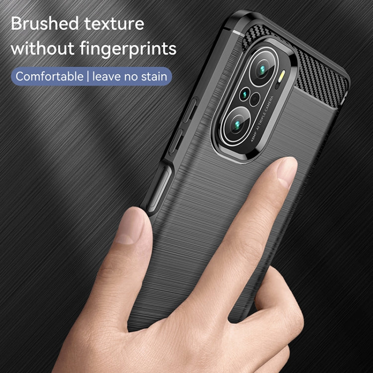 For Xiaomi Redmi K40 / K40 Pro Brushed Texture Carbon Fiber TPU Case