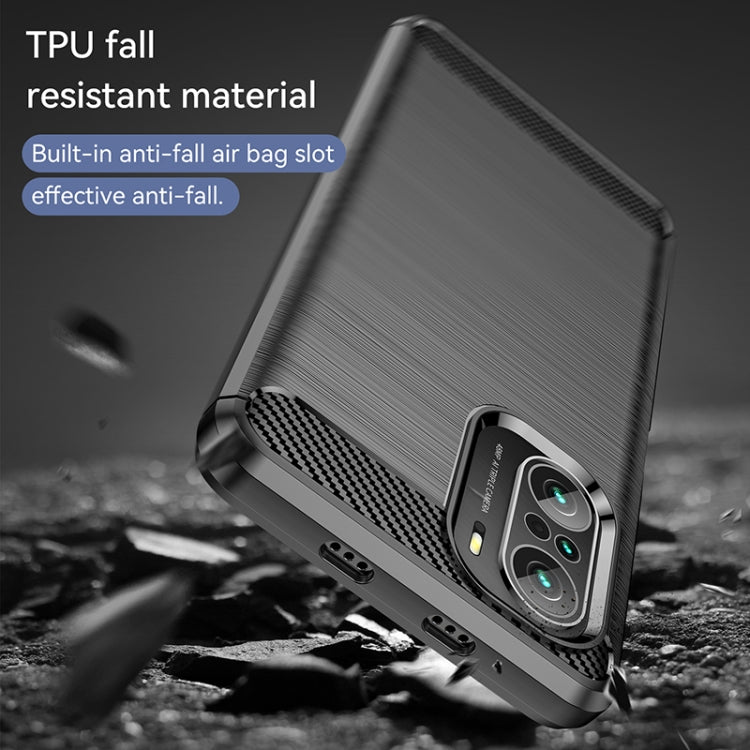 For Xiaomi Redmi K40 / K40 Pro Brushed Texture Carbon Fiber TPU Case