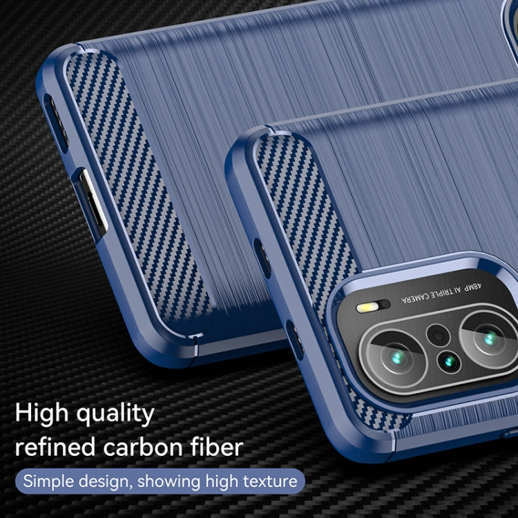 For Xiaomi Redmi K40 / K40 Pro Brushed Texture Carbon Fiber TPU Case