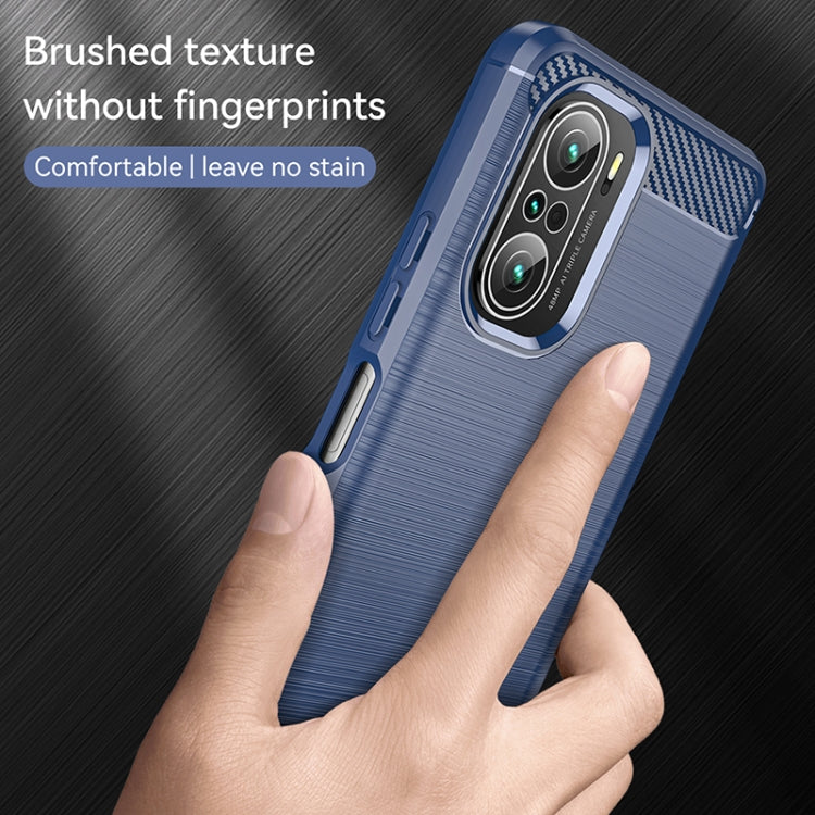 For Xiaomi Redmi K40 / K40 Pro Brushed Texture Carbon Fiber TPU Case