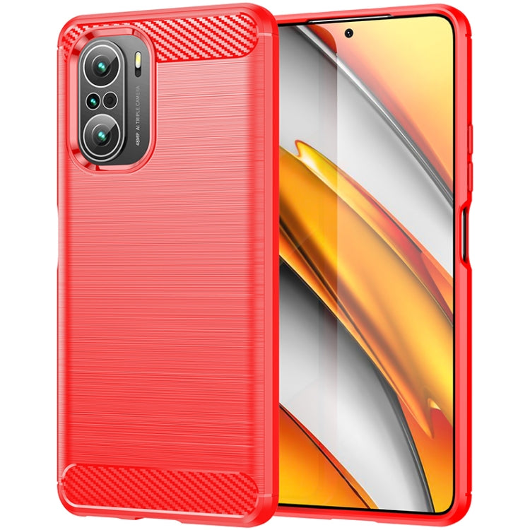 For Xiaomi Redmi K40 / K40 Pro Brushed Texture Carbon Fiber TPU Case