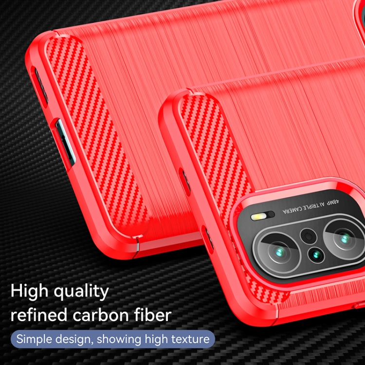 For Xiaomi Redmi K40 / K40 Pro Brushed Texture Carbon Fiber TPU Case