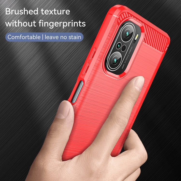 For Xiaomi Redmi K40 / K40 Pro Brushed Texture Carbon Fiber TPU Case