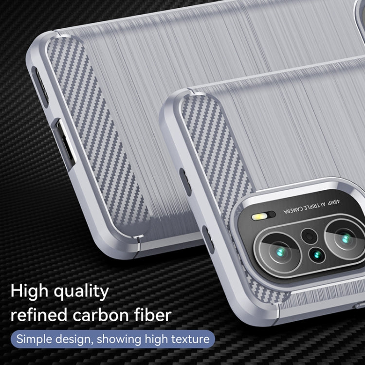 For Xiaomi Redmi K40 / K40 Pro Brushed Texture Carbon Fiber TPU Case