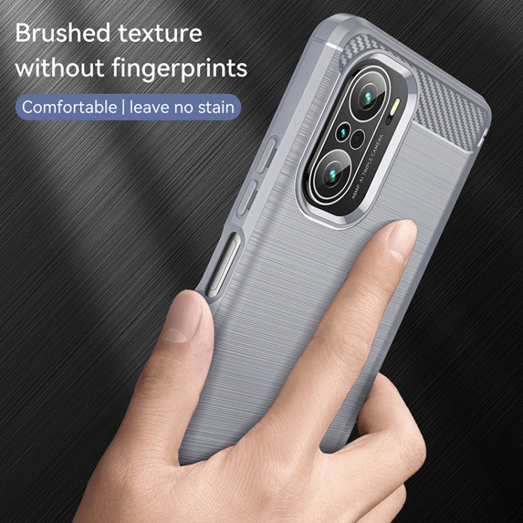 For Xiaomi Redmi K40 / K40 Pro Brushed Texture Carbon Fiber TPU Case