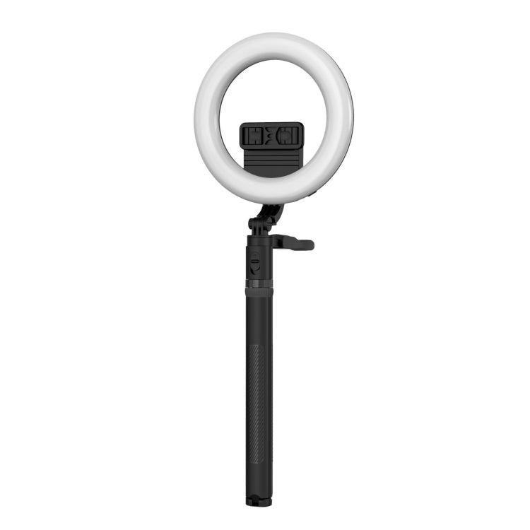 L06 Portable Bluetooth Tripod Selfie Stick with 8 inch Ring Light(Black)