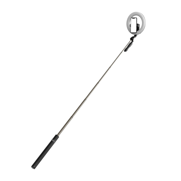 L06 Portable Bluetooth Tripod Selfie Stick with 8 inch Ring Light(Black)