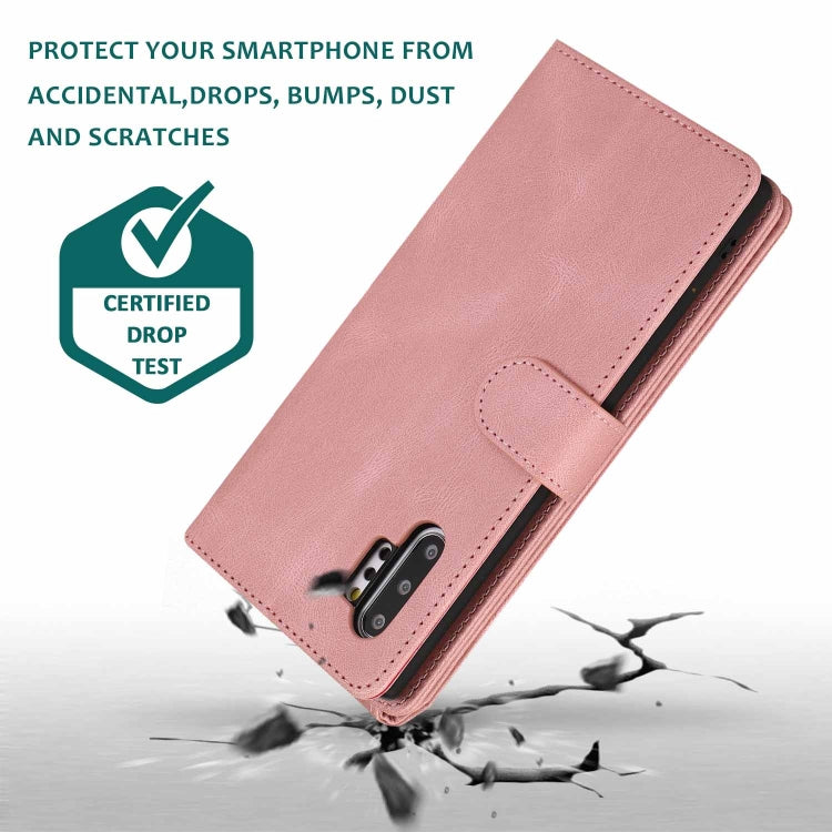 For Samsung Galaxy Note10+ Skin-feel Crazy Horse Texture Zipper Wallet Bag Horizontal Flip Leather Case with Holder & Card Slots & Wallet & Lanyard
