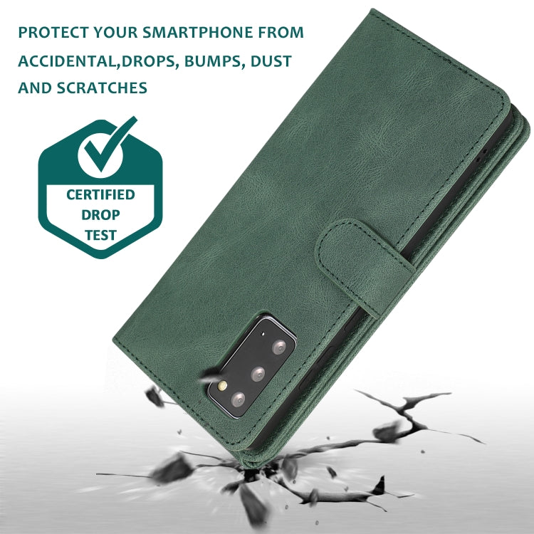 For Samsung Galaxy Note20 Skin-feel Crazy Horse Texture Zipper Wallet Bag Horizontal Flip Leather Case with Holder & Card Slots & Wallet & Lanyard