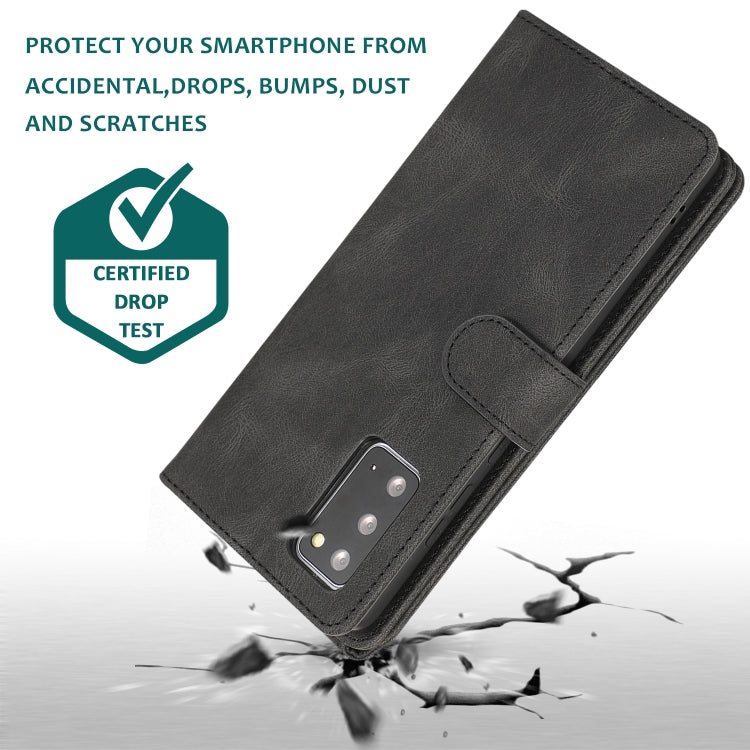 For Samsung Galaxy Note20 Skin-feel Crazy Horse Texture Zipper Wallet Bag Horizontal Flip Leather Case with Holder & Card Slots & Wallet & Lanyard