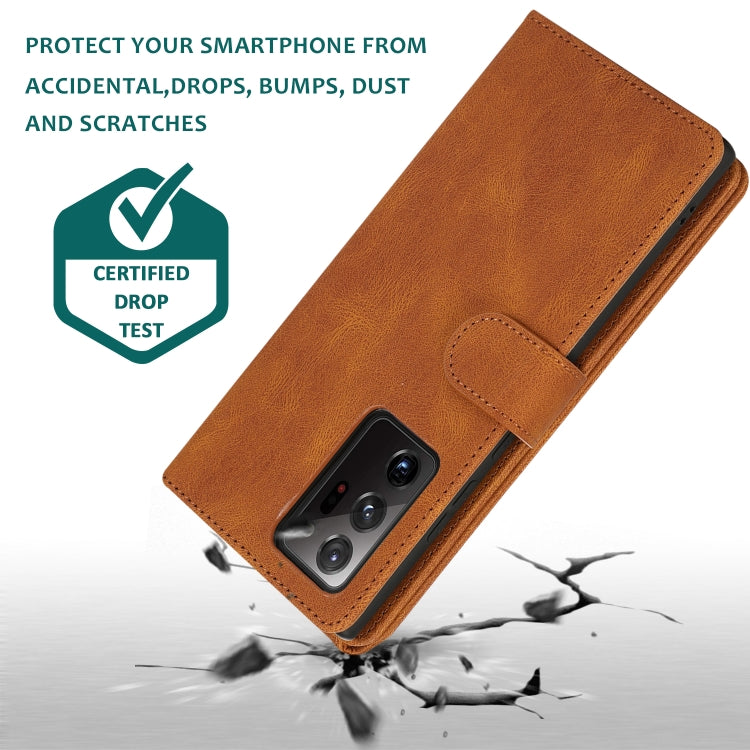 For Samsung Galaxy Note20 Ultra Skin-feel Crazy Horse Texture Zipper Wallet Bag Horizontal Flip Leather Case with Holder & Card Slots & Wallet & Lanyard