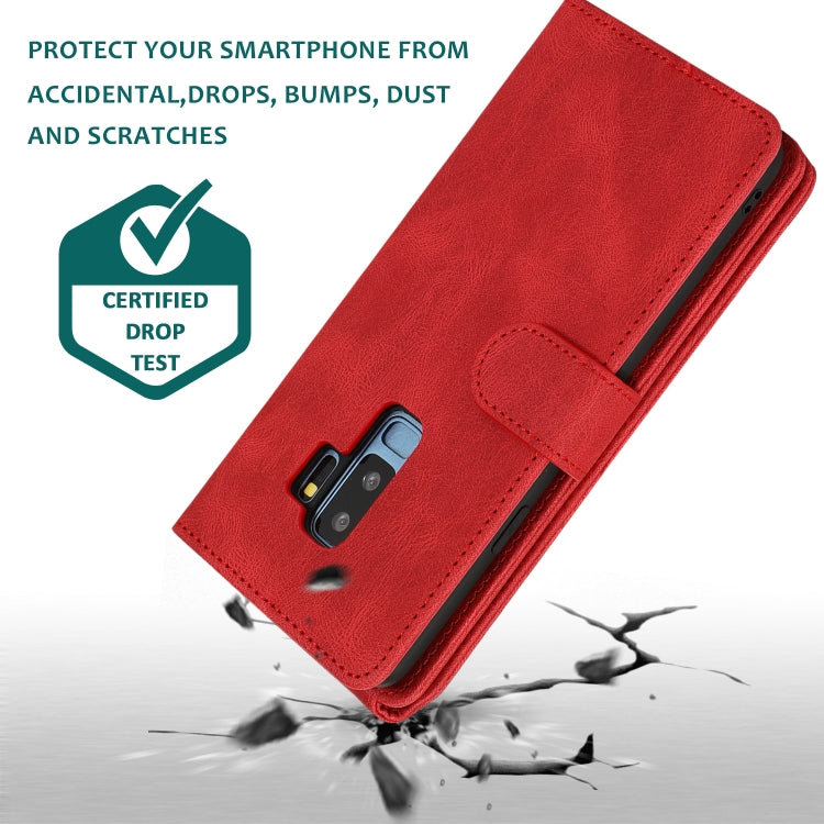For Samsung Galaxy S9+ Skin-feel Crazy Horse Texture Zipper Wallet Bag Horizontal Flip Leather Case with Holder & Card Slots & Wallet & Lanyard