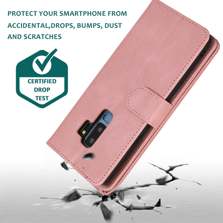 For Samsung Galaxy S9+ Skin-feel Crazy Horse Texture Zipper Wallet Bag Horizontal Flip Leather Case with Holder & Card Slots & Wallet & Lanyard
