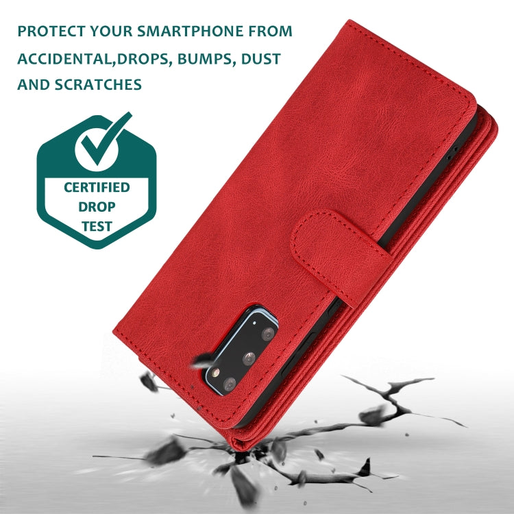 For Samsung Galaxy S20 Skin-feel Crazy Horse Texture Zipper Wallet Bag Horizontal Flip Leather Case with Holder & Card Slots & Wallet & Lanyard