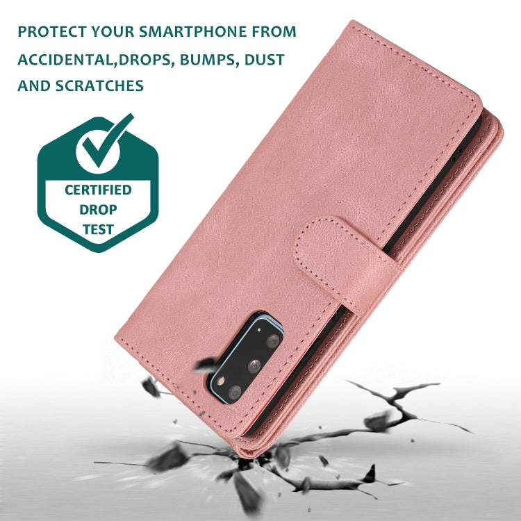 For Samsung Galaxy S20 Skin-feel Crazy Horse Texture Zipper Wallet Bag Horizontal Flip Leather Case with Holder & Card Slots & Wallet & Lanyard