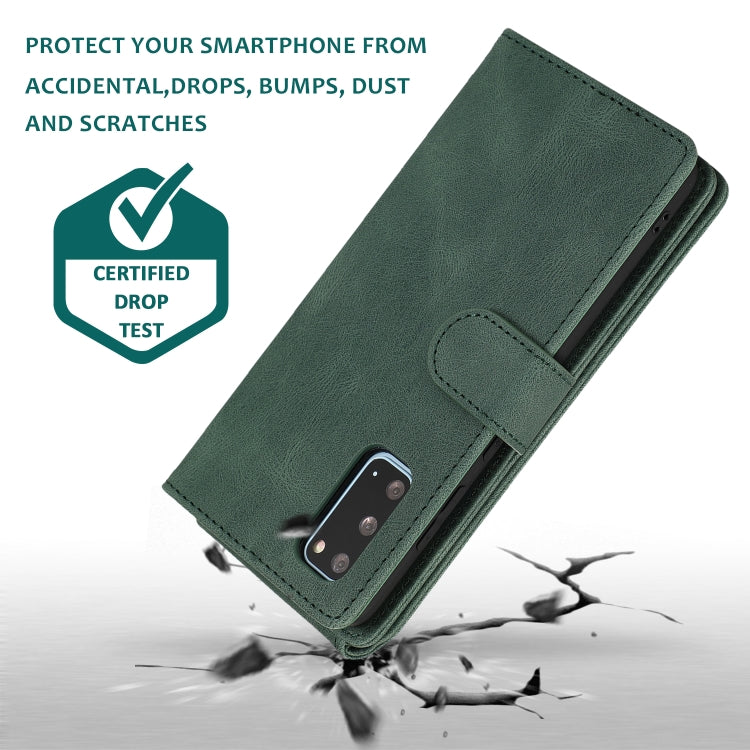 For Samsung Galaxy S20 Skin-feel Crazy Horse Texture Zipper Wallet Bag Horizontal Flip Leather Case with Holder & Card Slots & Wallet & Lanyard