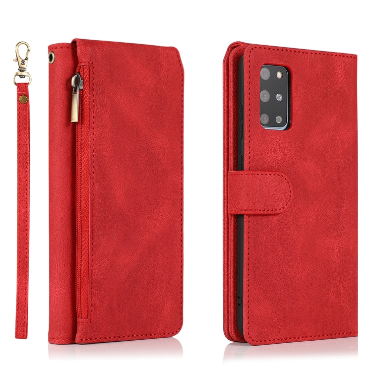 For Samsung Galaxy S20+ Skin-feel Crazy Horse Texture Zipper Wallet Bag Horizontal Flip Leather Case with Holder & Card Slots & Wallet & Lanyard