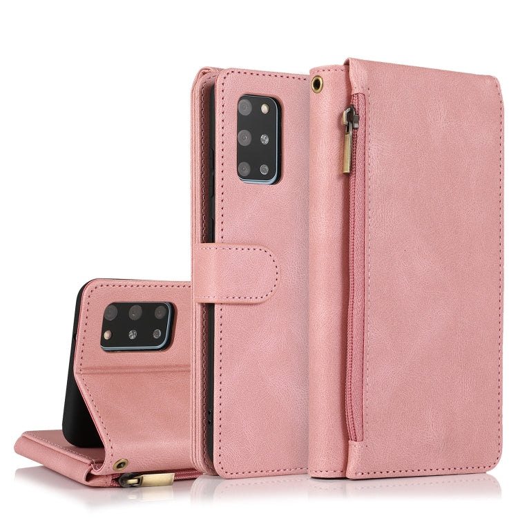 For Samsung Galaxy S20+ Skin-feel Crazy Horse Texture Zipper Wallet Bag Horizontal Flip Leather Case with Holder & Card Slots & Wallet & Lanyard