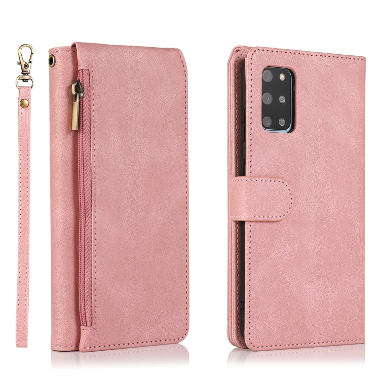 For Samsung Galaxy S20+ Skin-feel Crazy Horse Texture Zipper Wallet Bag Horizontal Flip Leather Case with Holder & Card Slots & Wallet & Lanyard