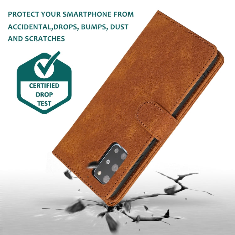 For Samsung Galaxy S20+ Skin-feel Crazy Horse Texture Zipper Wallet Bag Horizontal Flip Leather Case with Holder & Card Slots & Wallet & Lanyard