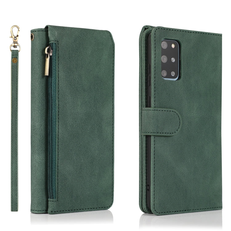 For Samsung Galaxy S20+ Skin-feel Crazy Horse Texture Zipper Wallet Bag Horizontal Flip Leather Case with Holder & Card Slots & Wallet & Lanyard