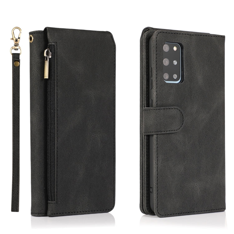 For Samsung Galaxy S20+ Skin-feel Crazy Horse Texture Zipper Wallet Bag Horizontal Flip Leather Case with Holder & Card Slots & Wallet & Lanyard