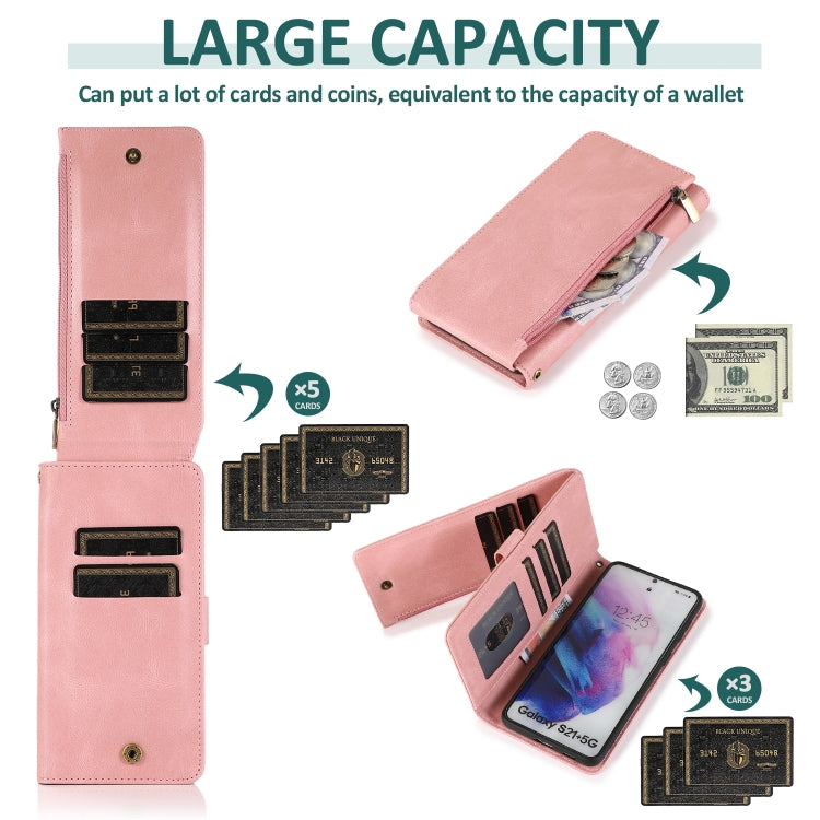 For Samsung Galaxy S20 FE 5G Skin-feel Crazy Horse Texture Zipper Wallet Bag Horizontal Flip Leather Case with Holder & Card Slots & Wallet & Lanyard