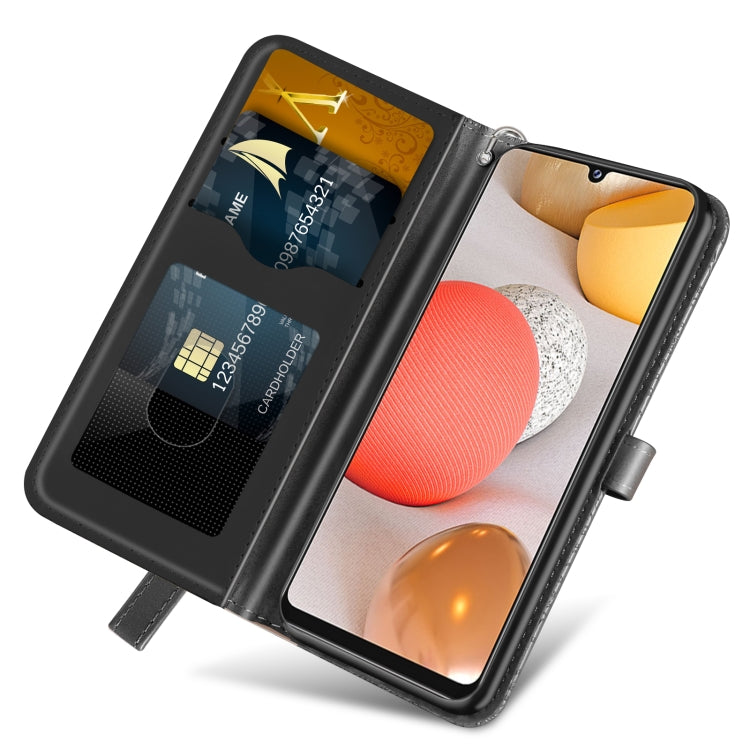 For Samsung Galaxy A12 Life of Tree Embossing Pattern Horizontal Flip Leather Case with Holder & Card Slot & Wallet & Photo Frame & Lanyard