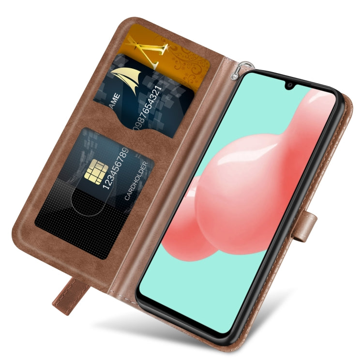 For Samsung Galaxy A41 Life of Tree Embossing Pattern Horizontal Flip Leather Case with Holder & Card Slot & Wallet & Photo Frame & Lanyard