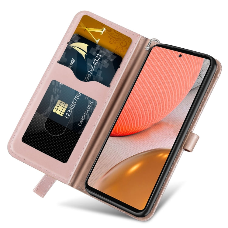 For Samsung Galaxy A72 5G / 4G Life of Tree Embossing Pattern Horizontal Flip Leather Case with Holder & Card Slot & Wallet & Photo Frame & Lanyard
