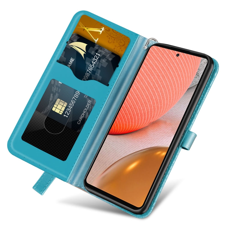 For Samsung Galaxy A72 5G / 4G Life of Tree Embossing Pattern Horizontal Flip Leather Case with Holder & Card Slot & Wallet & Photo Frame & Lanyard