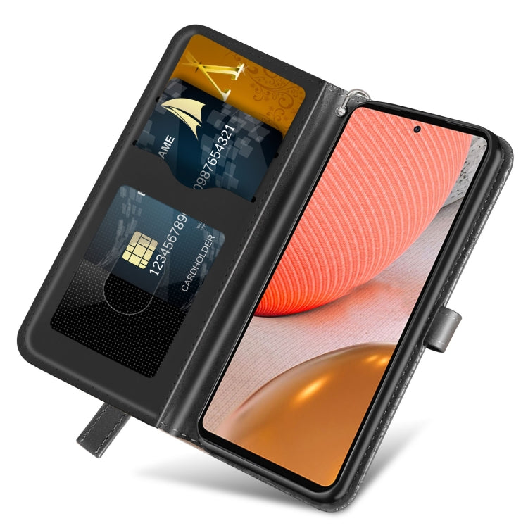 For Samsung Galaxy A72 5G / 4G Life of Tree Embossing Pattern Horizontal Flip Leather Case with Holder & Card Slot & Wallet & Photo Frame & Lanyard