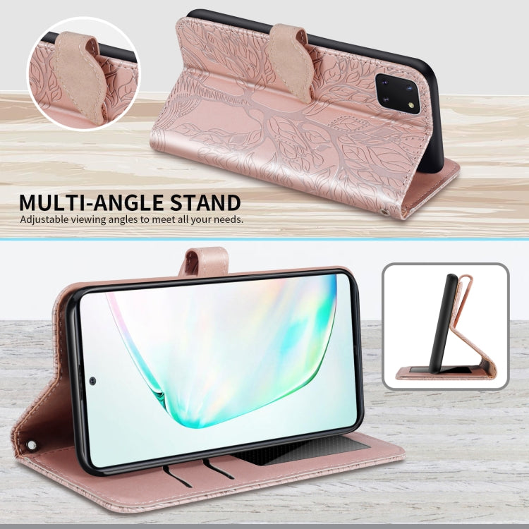 For Samsung Galaxy A81 Life of Tree Embossing Pattern Horizontal Flip Leather Case with Holder & Card Slot & Wallet & Photo Frame & Lanyard