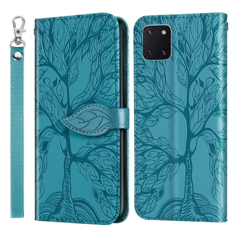 For Samsung Galaxy A81 Life of Tree Embossing Pattern Horizontal Flip Leather Case with Holder & Card Slot & Wallet & Photo Frame & Lanyard