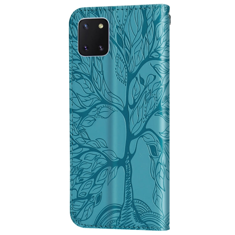 For Samsung Galaxy A81 Life of Tree Embossing Pattern Horizontal Flip Leather Case with Holder & Card Slot & Wallet & Photo Frame & Lanyard