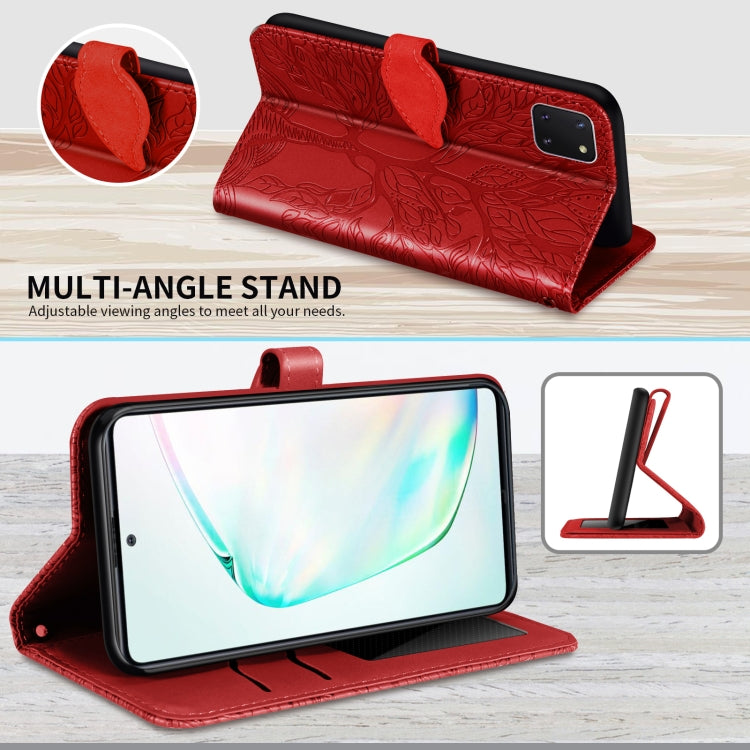 For Samsung Galaxy A81 Life of Tree Embossing Pattern Horizontal Flip Leather Case with Holder & Card Slot & Wallet & Photo Frame & Lanyard