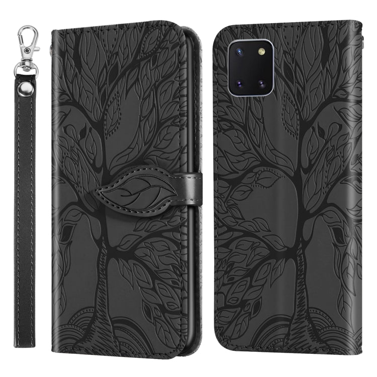 For Samsung Galaxy A81 Life of Tree Embossing Pattern Horizontal Flip Leather Case with Holder & Card Slot & Wallet & Photo Frame & Lanyard