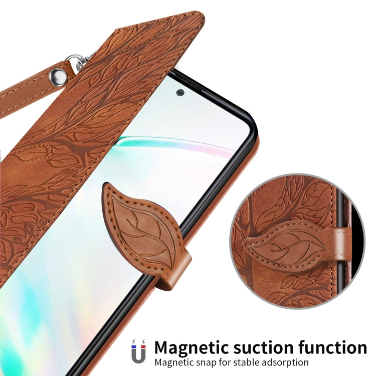 For Samsung Galaxy A81 Life of Tree Embossing Pattern Horizontal Flip Leather Case with Holder & Card Slot & Wallet & Photo Frame & Lanyard