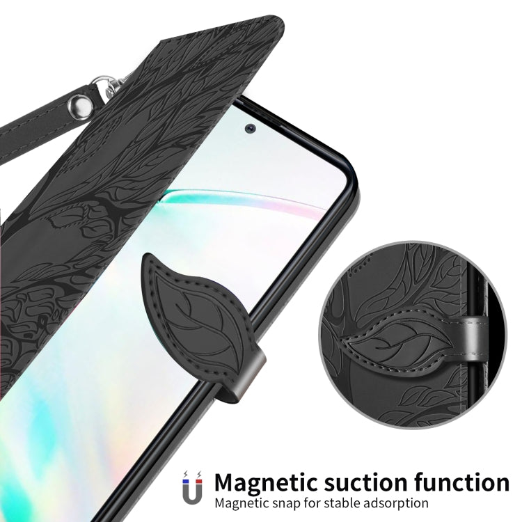 For Samsung Galaxy A91 Life of Tree Embossing Pattern Horizontal Flip Leather Case with Holder & Card Slot & Wallet & Photo Frame & Lanyard