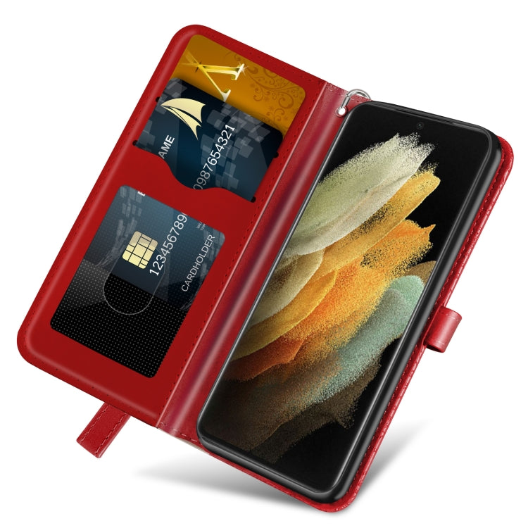 For Samsung Galaxy S21 Ultra 5G Life of Tree Embossing Pattern Horizontal Flip Leather Case with Holder & Card Slot & Wallet & Photo Frame & Lanyard