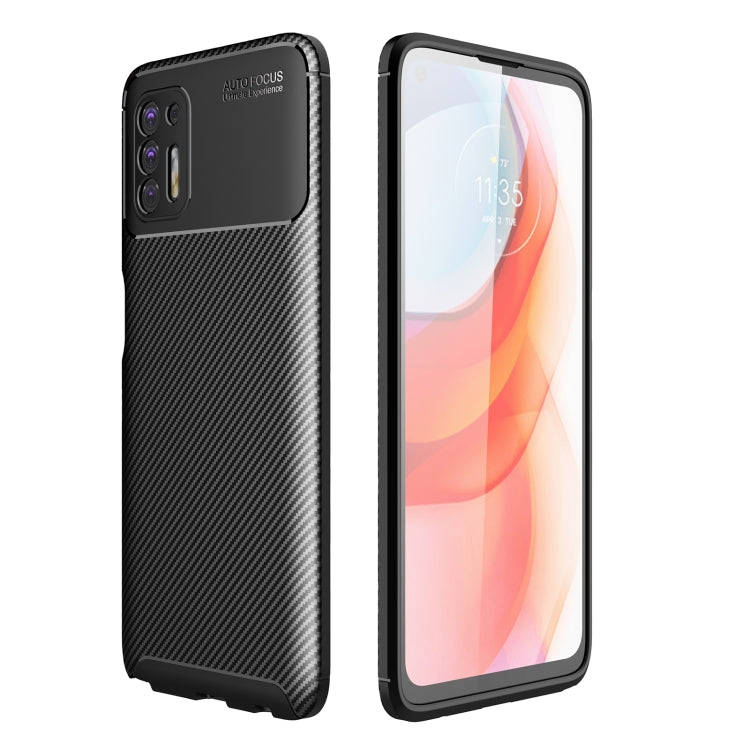 For Motorola Moto G Stylus (2021) Carbon Fiber Texture Shockproof TPU Case
