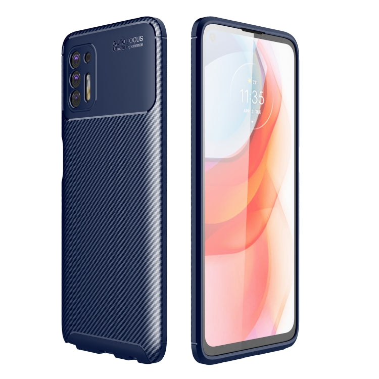 For Motorola Moto G Stylus (2021) Carbon Fiber Texture Shockproof TPU Case