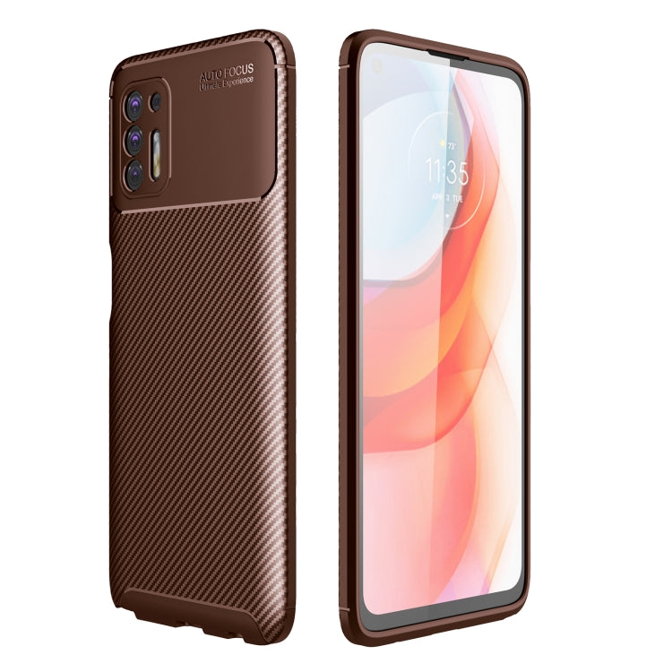 For Motorola Moto G Stylus (2021) Carbon Fiber Texture Shockproof TPU Case