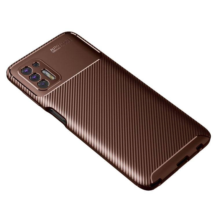 For Motorola Moto G Stylus (2021) Carbon Fiber Texture Shockproof TPU Case