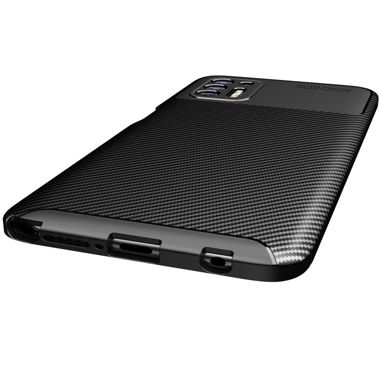 For Motorola Moto G Stylus (2021) Carbon Fiber Texture Shockproof TPU Case