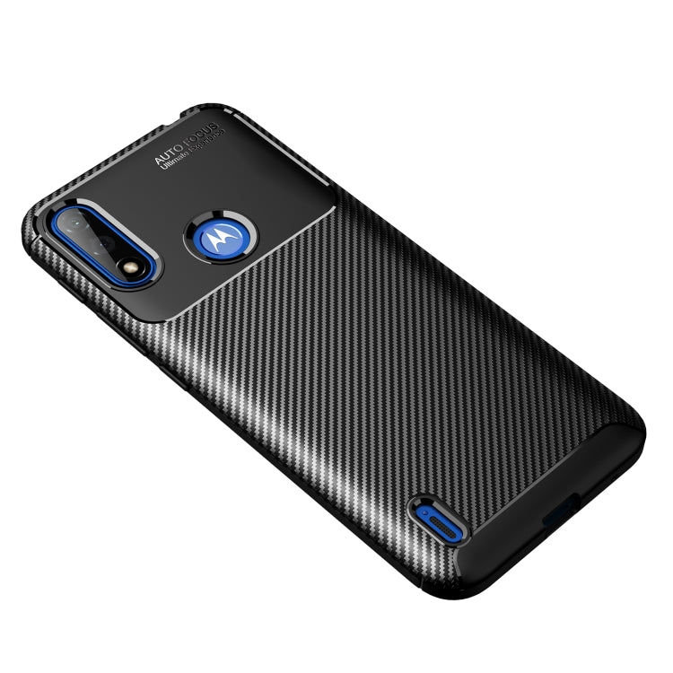 For Motorola Moto E7 Power Carbon Fiber Texture Shockproof TPU Case