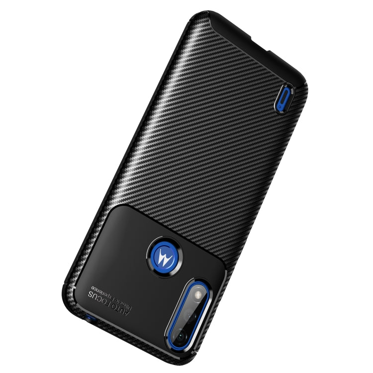 For Motorola Moto E7 Power Carbon Fiber Texture Shockproof TPU Case