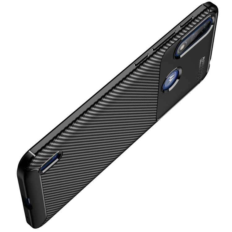 For Motorola Moto E7 Power Carbon Fiber Texture Shockproof TPU Case